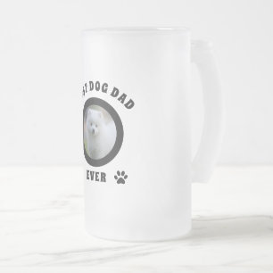 Caneca De Cerveja Vidro Jateado Melhor Pai De Cão Personalizado De Foto