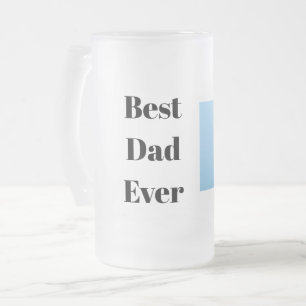 Caneca De Cerveja Vidro Jateado Melhor Pai do Mundo Presente do Dia dos Pais com F