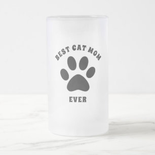 Caneca De Cerveja Vidro Jateado Melhor Texto Personalizado Da Mãe De Cat Nunca Per
