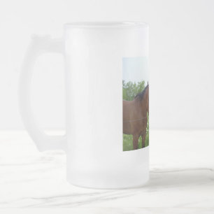 Caneca De Cerveja Vidro Jateado Melhores Amigos para Sempre - Cavalos