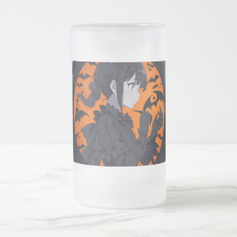 Caneca De Cerveja Vidro Jateado menina do halloween