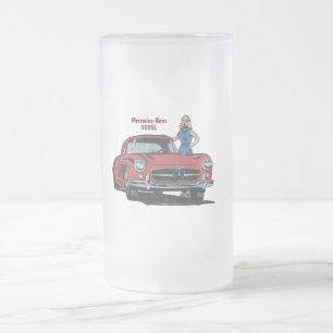 Caneca De Cerveja Vidro Jateado Mercedes-Benz 300SL