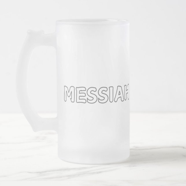 Caneca De Cerveja Vidro Jateado Messiah Mug (Esquerda)
