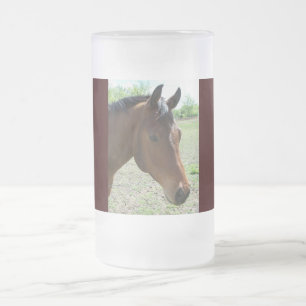 Caneca De Cerveja Vidro Jateado Meu Amigo, O Cavalo
