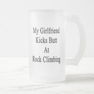 Caneca De Cerveja Vidro Jateado Meu bumbum dos pontapés do namorada na escalada