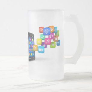 Caneca De Cerveja Vidro Jateado Meu comunicação Mug