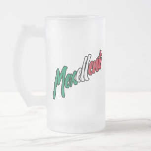 Caneca De Cerveja Vidro Jateado Mexellent - México e orgulho mexicano