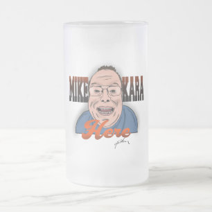 Caneca De Cerveja Vidro Jateado Mike Kara Here Mug