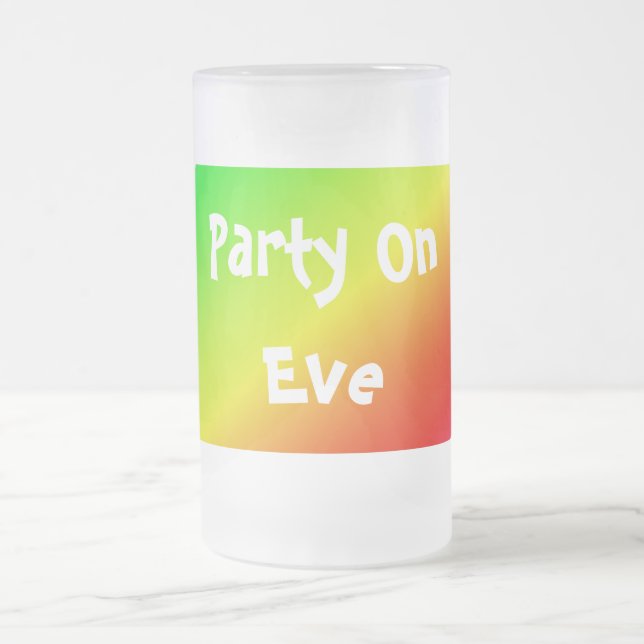Caneca De Cerveja Vidro Jateado Mistura Diagonal de Gradiente Arco-Íris Colorida (Centro)