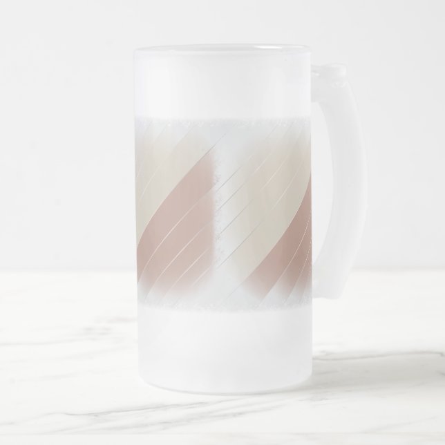 Caneca De Cerveja Vidro Jateado Mocha Mousse (Frente Esquerda)