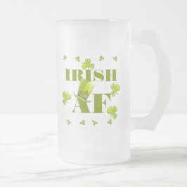 Caneca De Cerveja Vidro Jateado Modern Funny IRISH AF