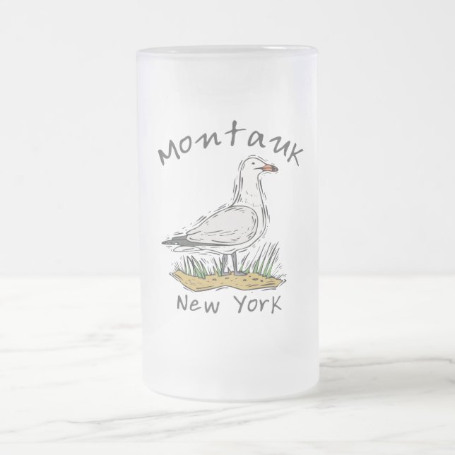 Caneca De Cerveja Vidro Jateado Montauk, NY (Centro)