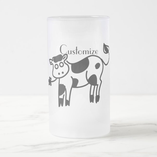 Caneca De Cerveja Vidro Jateado Moo Cow Thunder_Cove  (Centro)