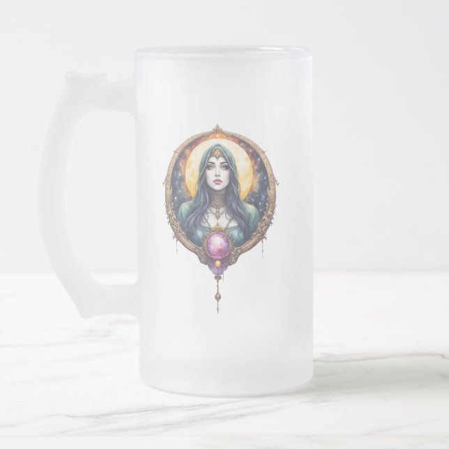 Caneca De Cerveja Vidro Jateado Moonbound Dreamkeeper – Guardian of the Night.   (Esquerda)