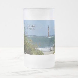 Caneca De Cerveja Vidro Jateado Morris Island Lighthouse Walkway Fosco Mug