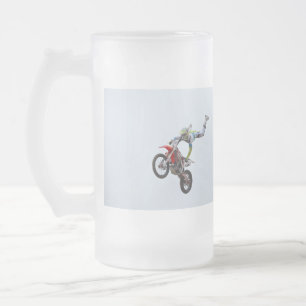 Caneca De Cerveja Vidro Jateado Motocross do estilo livre