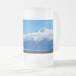 Caneca De Cerveja Vidro Jateado Mt McKinley Fosco Vidro Cama