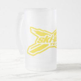 Caneca De Cerveja Vidro Jateado Mug 16 oz givré équipe motoneige