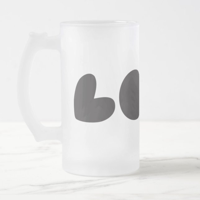 Caneca De Cerveja Vidro Jateado Mug - Aniversário de Casamento (Esquerda)