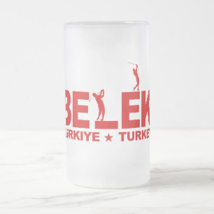 Caneca De Cerveja Vidro Jateado Mug GOLF BELEK - escolha estilo e cor