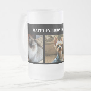 Caneca De Cerveja Vidro Jateado Mug Personalizado de Três Fotografias