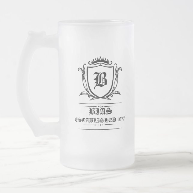 Caneca De Cerveja Vidro Jateado Mug Sapado Personalizado (Esquerda)