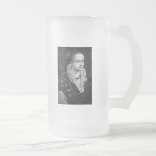 Caneca De Cerveja Vidro Jateado Mulher medieval