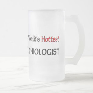 Caneca De Cerveja Vidro Jateado Mundos o Ophiologist o mais quente