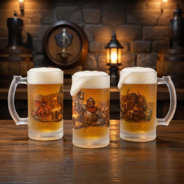 Caneca De Cerveja Vidro Jateado Mythic Realms Tavern Legends (Criador carregado)