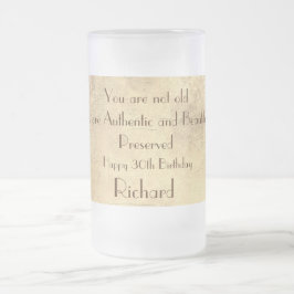 Caneca De Cerveja Vidro Jateado Na moda e aniversário de 30 anos personalizado hum