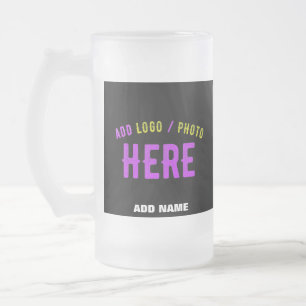 CANECA DE CERVEJA VIDRO JATEADO NA MODA MODERNO PERSONALIZÁVEL NEGRO VERIFICADO CO