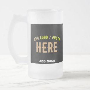 CANECA DE CERVEJA VIDRO JATEADO NA MODA MODERNO PERSONALIZÁVEL NEGRO VERIFICADO CO