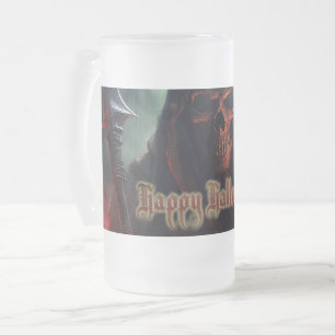 Caneca De Cerveja Vidro Jateado Na sombra do Ceifeiro - Halloween