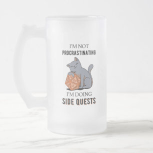 Caneca De Cerveja Vidro Jateado Não estou procrastinando, estou fazendo buscas lat