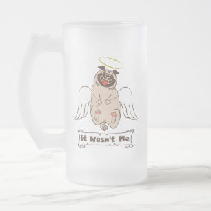 Caneca De Cerveja Vidro Jateado Não foi uma citação engraçada do meu anjo