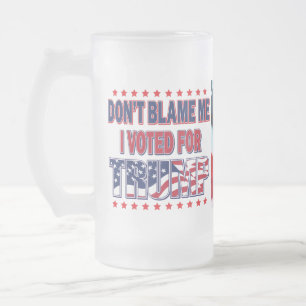 Caneca De Cerveja Vidro Jateado Não me culpes, votei em Trump