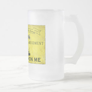 Caneca De Cerveja Vidro Jateado Não pise em mim