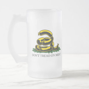 Caneca De Cerveja Vidro Jateado Não pise na carne, paródia engraçada da bandeira d