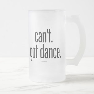 Caneca De Cerveja Vidro Jateado Não posso. Tenho Dança.
