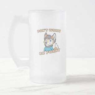 Caneca De Cerveja Vidro Jateado Não se preocupe com o Furry Furry Fandom Fursuit 