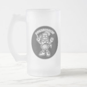 Caneca De Cerveja Vidro Jateado Não seja salgado, ilustração engraçada