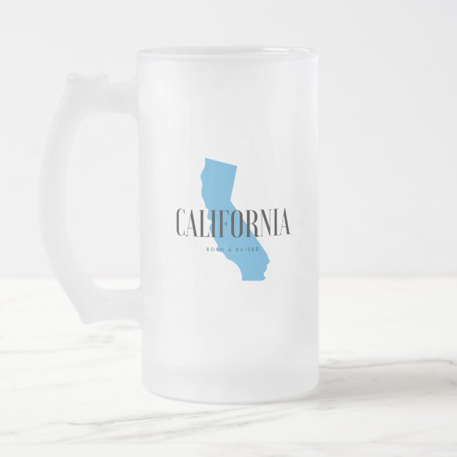 Caneca De Cerveja Vidro Jateado Nascer da Califórnia & Aumentado (Esquerda)