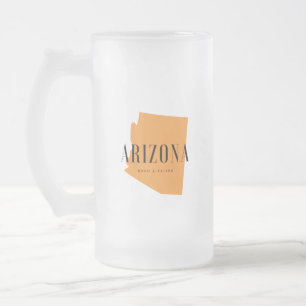 Caneca De Cerveja Vidro Jateado Nascer de arizona e alto
