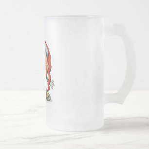 Caneca De Cerveja Vidro Jateado Natal de basquetebol
