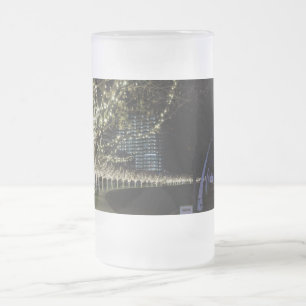 Caneca De Cerveja Vidro Jateado Natal Em Klyde Warren Park Fosco Mug