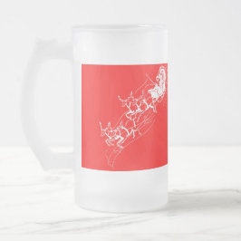 Caneca De Cerveja Vidro Jateado Natal: Papai Noel -