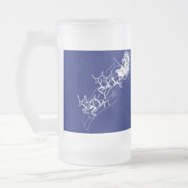 Caneca De Cerveja Vidro Jateado Natal: Papai Noel -