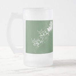 Caneca De Cerveja Vidro Jateado Natal: Papai Noel -