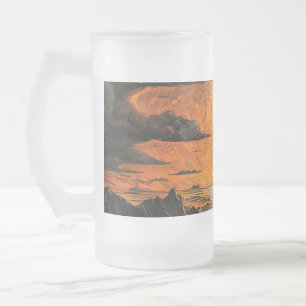 Caneca De Cerveja Vidro Jateado Navegação à noite