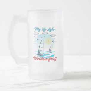 Caneca De Cerveja Vidro Jateado Navegação Por Vento É O Meu Estilo De Vida